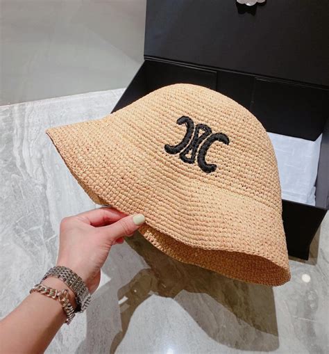 celine rafia hat|Celine.